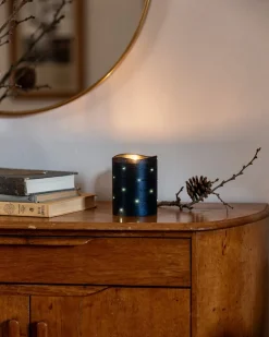 Bodenkerze aus Echtwachs mit LED-Draht