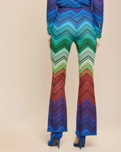 Bootcut Hose aus Jersey mit Exklusivdruck
