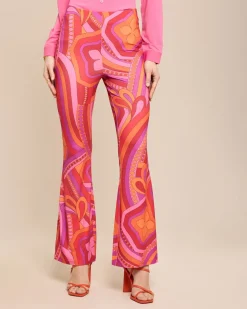 Bootcut Hose aus Jersey mit Exklusivdruck