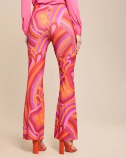 Bootcut Hose aus Jersey mit Exklusivdruck
