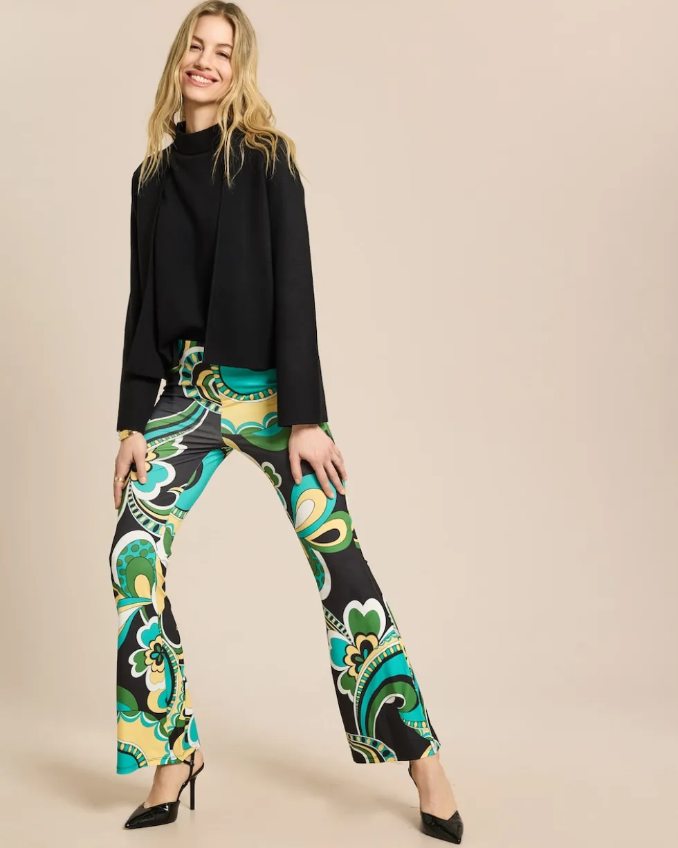 Bootcut Hose aus Jersey mit Exklusivdruck