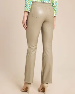 Bootcut-Hose aus Lederimitat