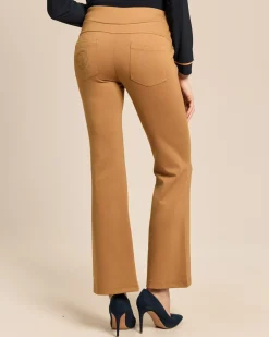 Bootcut Hose aus Ponte mit Steinchen