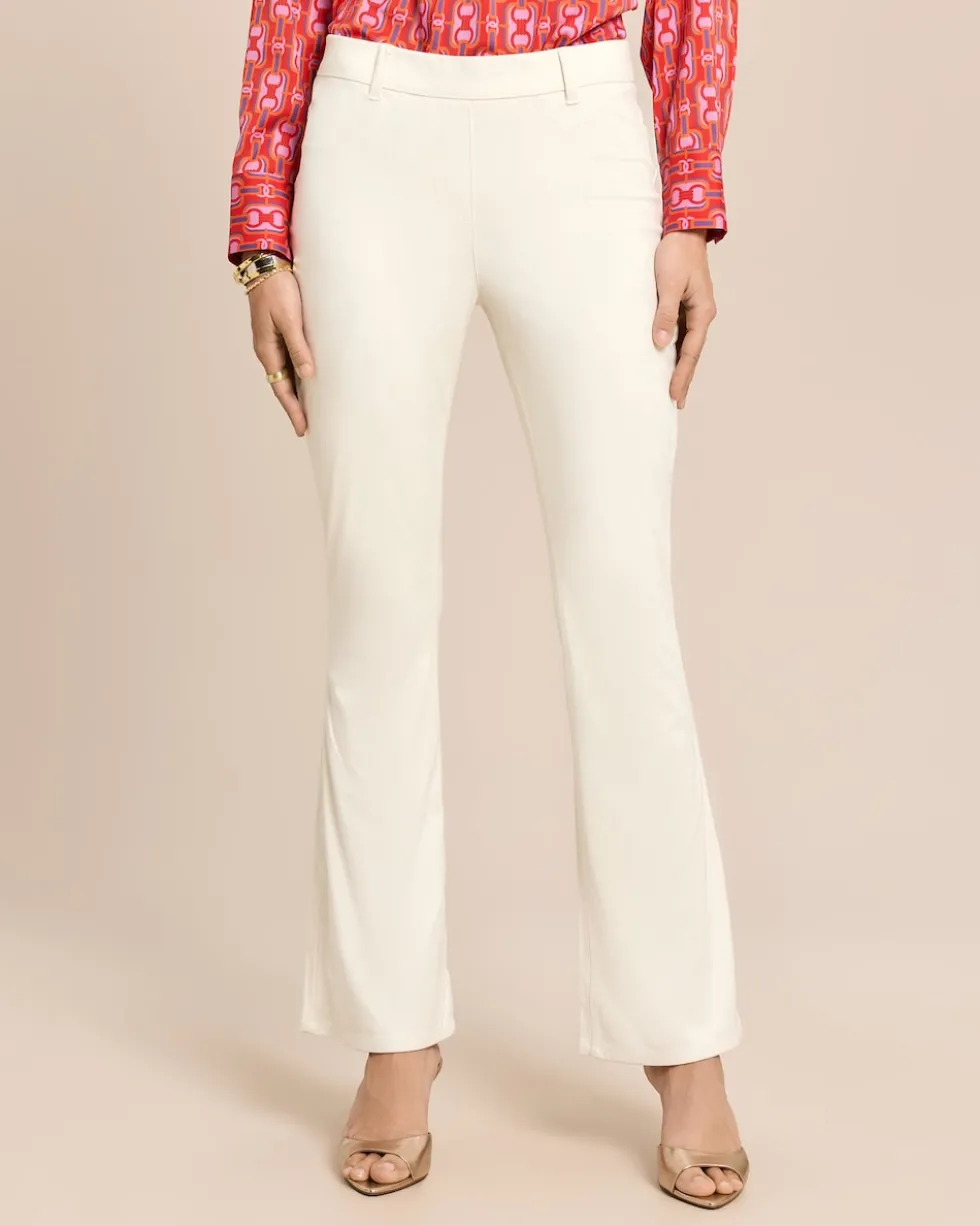 Bootcut-Hose in Velourimitat