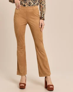 Bootcut-Hose in Velourimitat