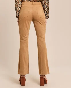 Bootcut-Hose in Velourimitat