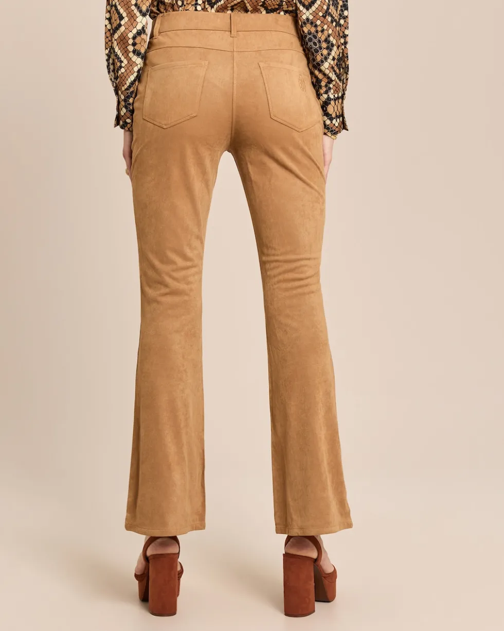 Bootcut-Hose in Velourimitat