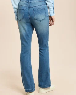 Bootcut Jeans mit Leo-Detail