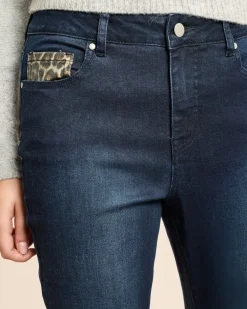 Bootcut Jeans mit Leo-Detail