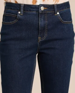 Bootcut Jeans mit Zierstepp