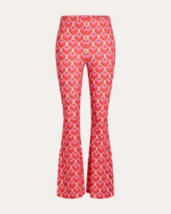 Bootcut Jerseyhose mit Exklusivdruck
