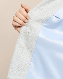 Boucle Blazer mit Bubi-Kragen