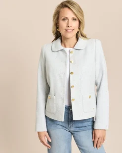 Boucle Blazer mit Bubi-Kragen