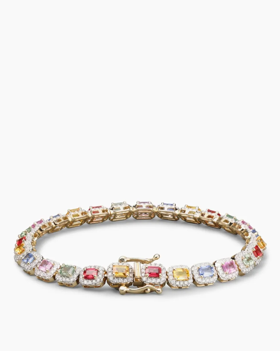Brillant-Armband mit Saphiren