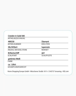 Brillant-Creolen 1,00 ct