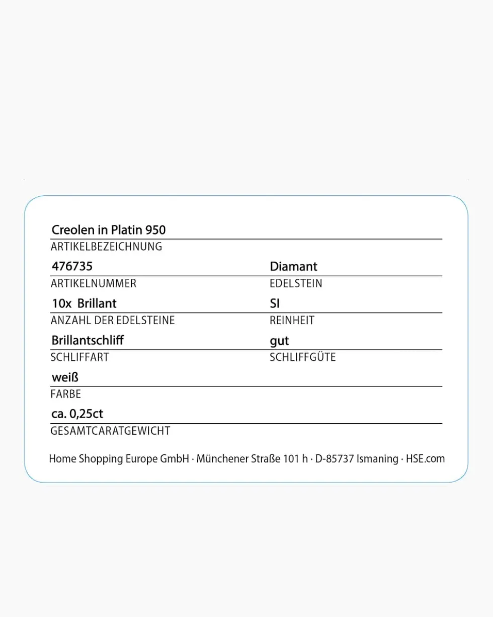 Brillant-Creolen 0,25 ct