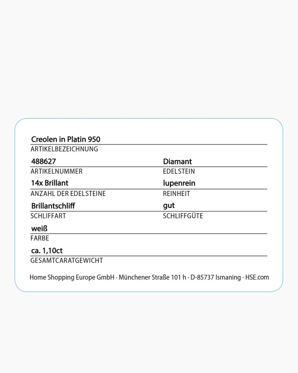Brillant-Creolen 1,10 ct