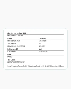 Brillant-Ohrstecker ca. 1,00 ct