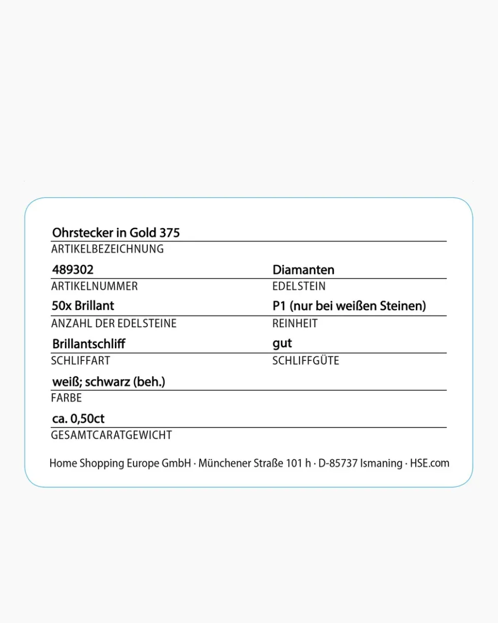 Brillant-Ohrstecker 0,50 ct