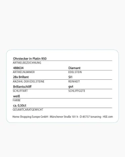 Brillant-Ohrstecker 0,50 ct