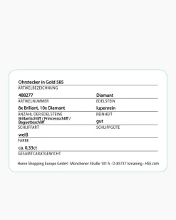 Brillant-Ohrstecker 0,33 ct