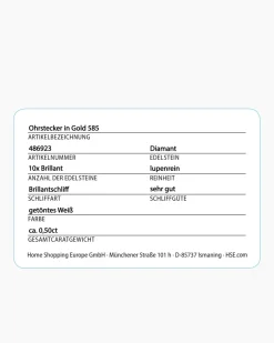 Brillant-Ohrstecker 0,50 ct