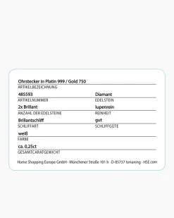 Brillant-Ohrstecker 0,25 ct