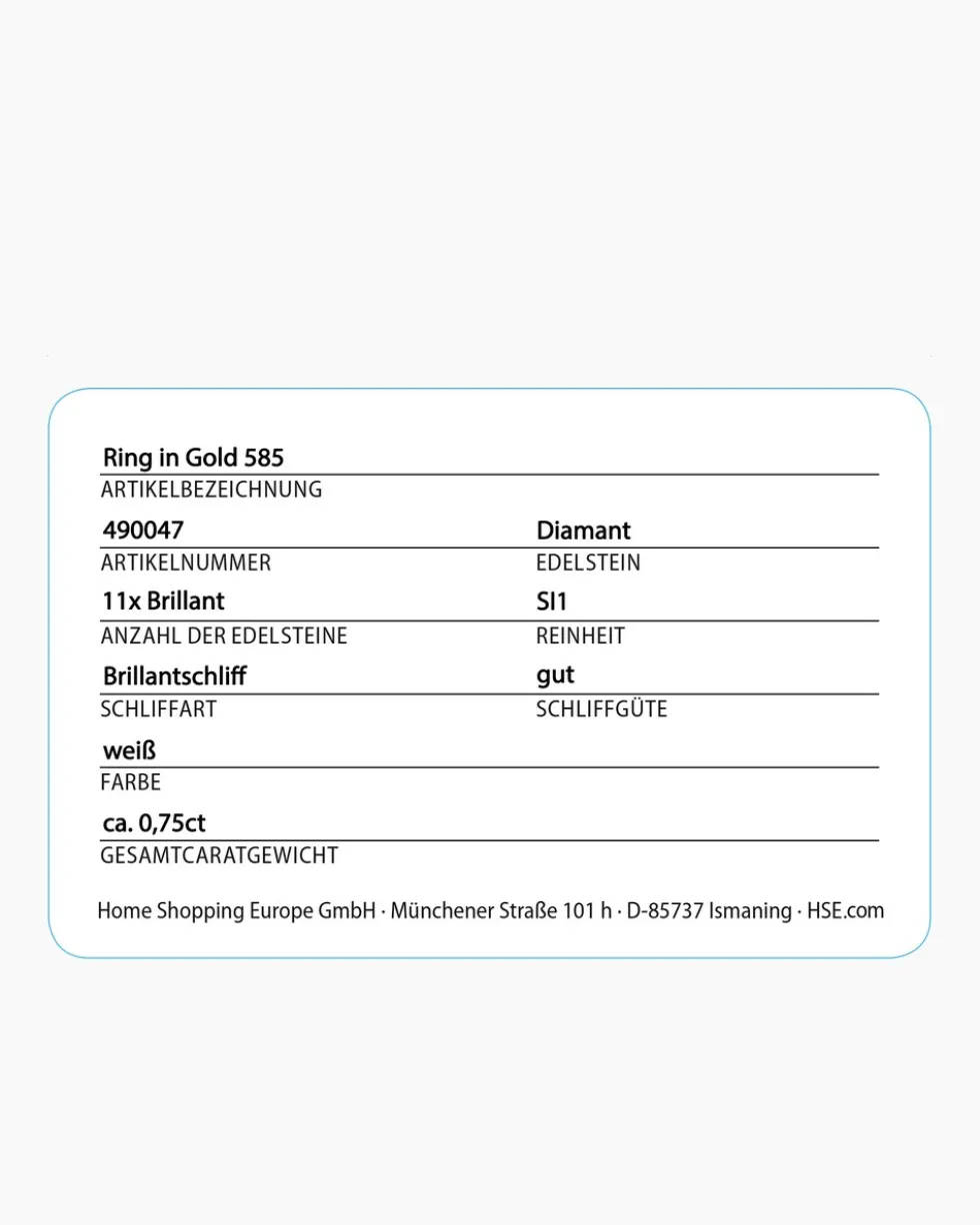 Brillantring 0,75 ct