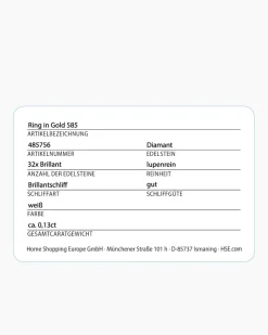 Brillantring 0,13 ct
