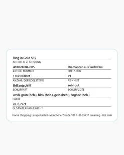 Brillantring mind. 0,63 ct