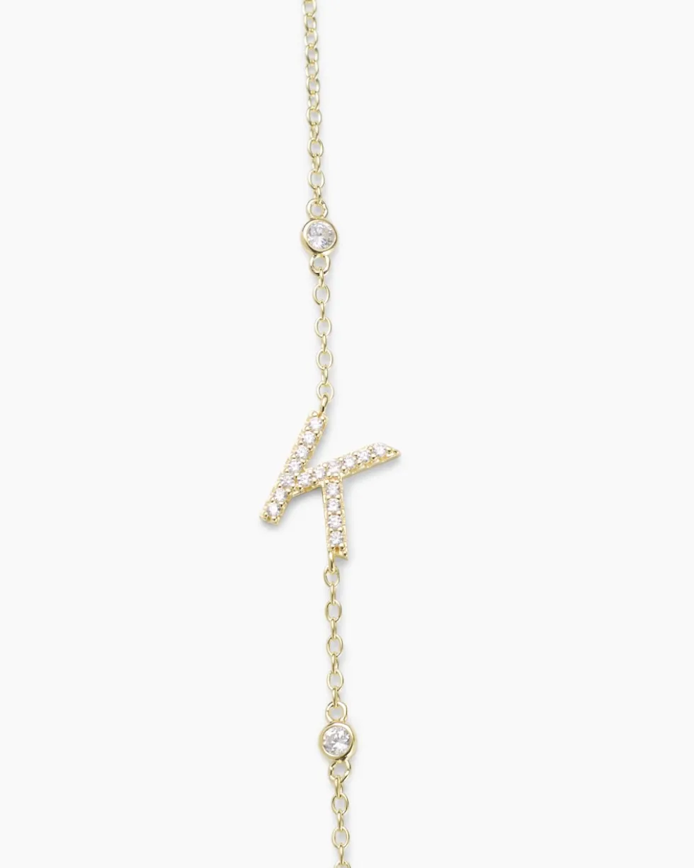Buchstaben-Armband mit Zirkonia