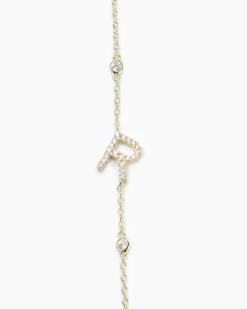 Buchstaben-Armband mit Zirkonia
