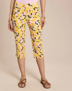 Capri Schlupfhose mit Zitronen-Druck