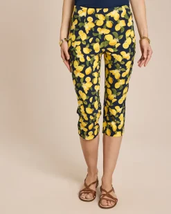Capri Schlupfhose mit Zitronen-Druck