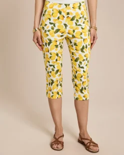 Capri Schlupfhose mit Zitronen-Druck