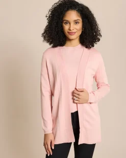 Cardigan 1/1-Arm mit Ajour-Rippe