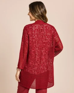 Cardigan in Häkel-Optik