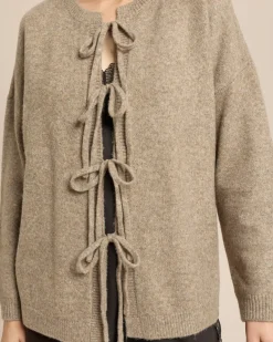 Cardigan mit Bindedetails