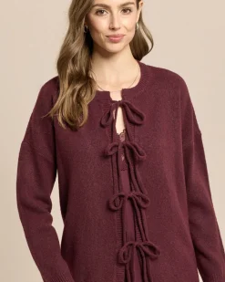 Cardigan mit Bindedetails