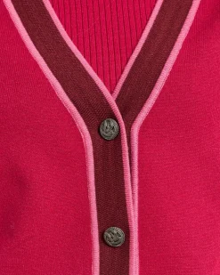 Cardigan mit farbigen Akzenten