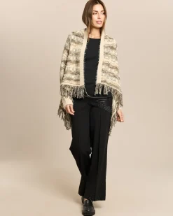 Cardigan mit Fransenabschluss