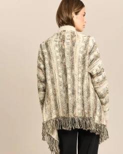 Cardigan mit Fransenabschluss