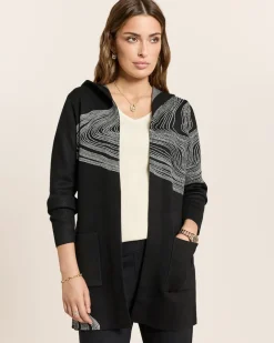 Cardigan mit Marmor-Jacquard