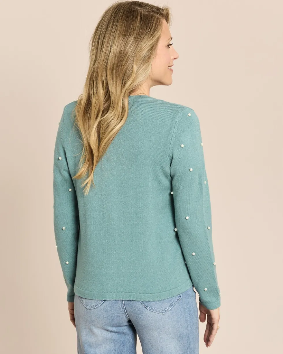 Cardigan mit Perlen