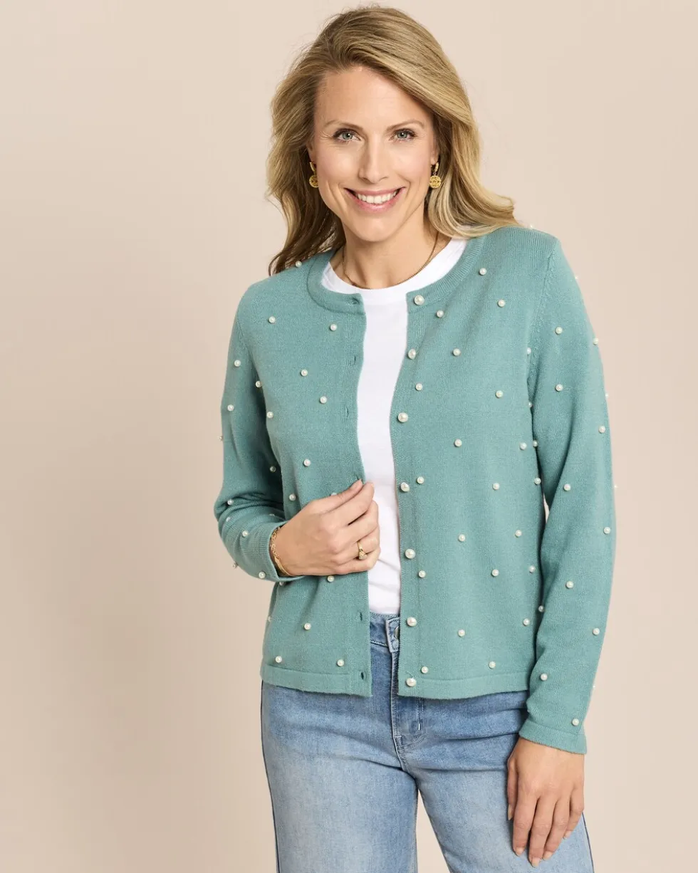 Cardigan mit Perlen