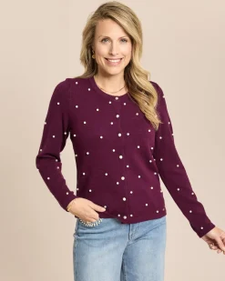 Cardigan mit Perlen