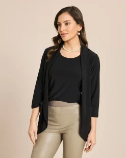 Cardigan mit Spitzenbesatz