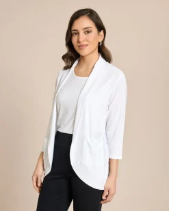 Cardigan mit Spitzenbesatz