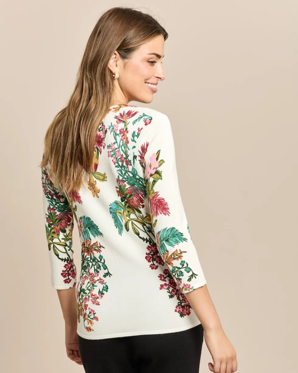 Classic Pullover Blumen