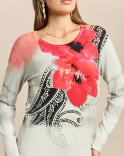 Classic Pullover Blumen und Ornamente